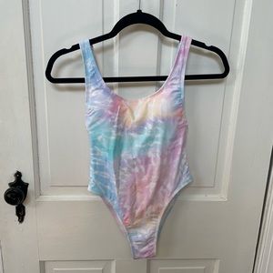 Tie Dyed One Piece Swimsuit Size Extra Small
